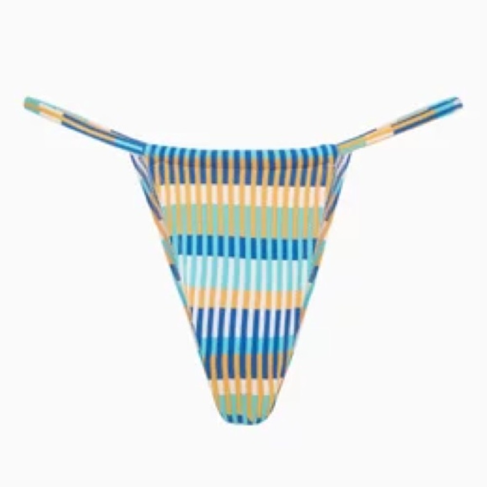 NWT Solid & Striped Multicolor Raine Bikini Bottom - Picture 1 of 8